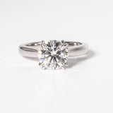 Stunning 2.0 CT Round Moissanite Solitaire Engagement Ring 1