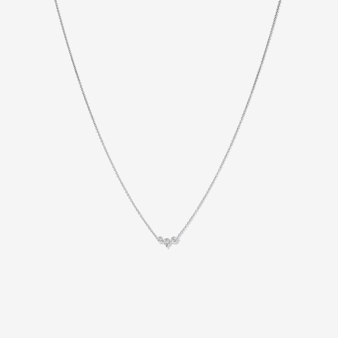 Round Cut Cubic Zirconia in 925 Sterling Silver Necklace 1