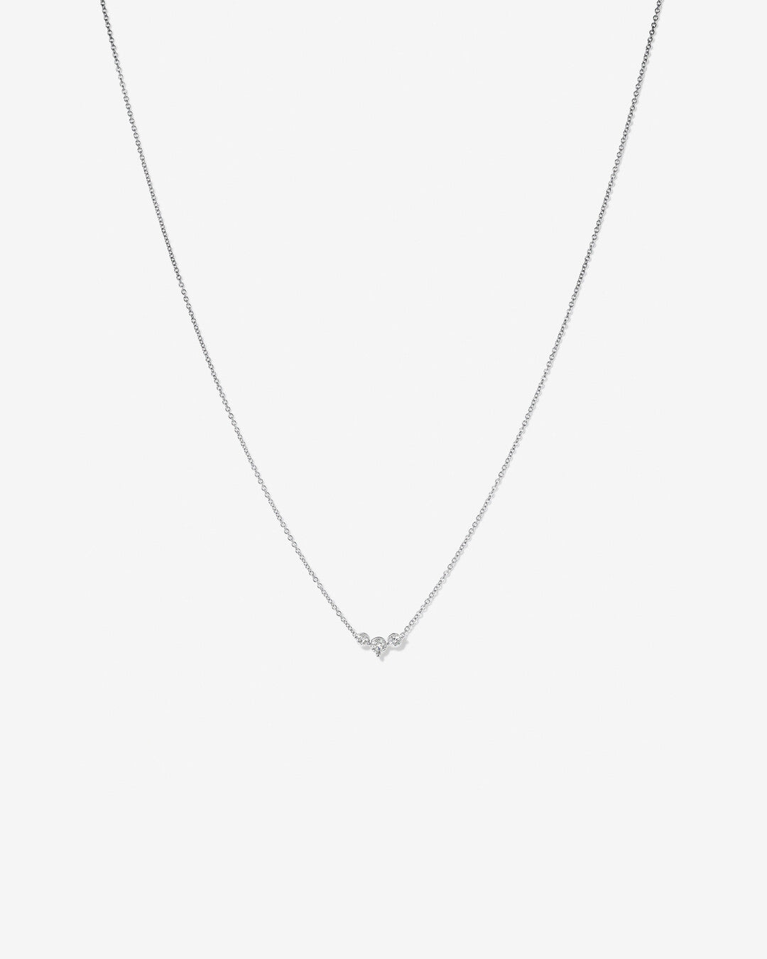 Round Cut Cubic Zirconia in 925 Sterling Silver Necklace 1