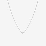 Round Cut Cubic Zirconia in 925 Sterling Silver Necklace 1