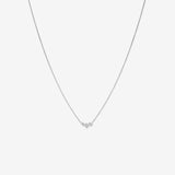 Round Cut Cubic Zirconia in 925 Sterling Silver Necklace 1