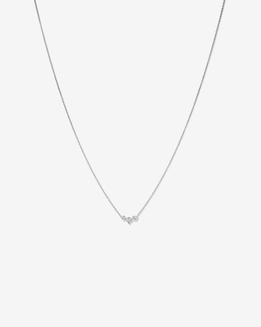 Round Cut Cubic Zirconia in 925 Sterling Silver Necklace 1