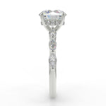 Stunning 2.0 CT Round Moissanite Engagement Ring with Hidden Halo & Pave Design 7