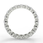 Stunning 2.50 TCW Oval Moissanite Stones Full Eternity Wedding Bands 6