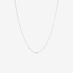 Round Cut Cubic Zirconia in 925 Sterling Silver Necklace 1