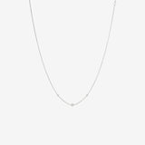 Round Cut Cubic Zirconia in 925 Sterling Silver Necklace 1