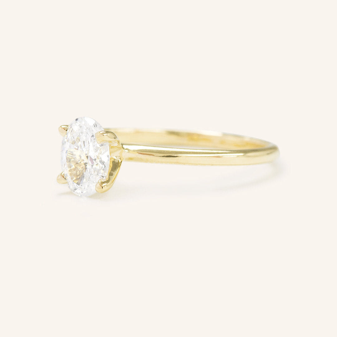 Stunning 1 CT Oval Moissanite Engagement Ring With Solitaire Design 2