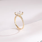 Stunning 1.0 - 2.0 CT Radiant Moissanite Engagement Ring with Pave & Hidden Halo Design 7