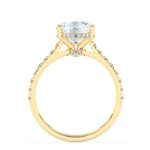 Stunning 3.0 CT Oval Moissanite Engagement Ring with Double Hidden Halo & Pave Design 4