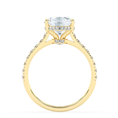 Stunning 3.0 CT Oval Moissanite Engagement Ring with Double Hidden Halo & Pave Design 4
