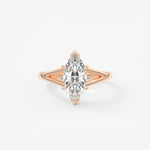 Marquise Split Shank Lab Grown Diamond Engagement Ring