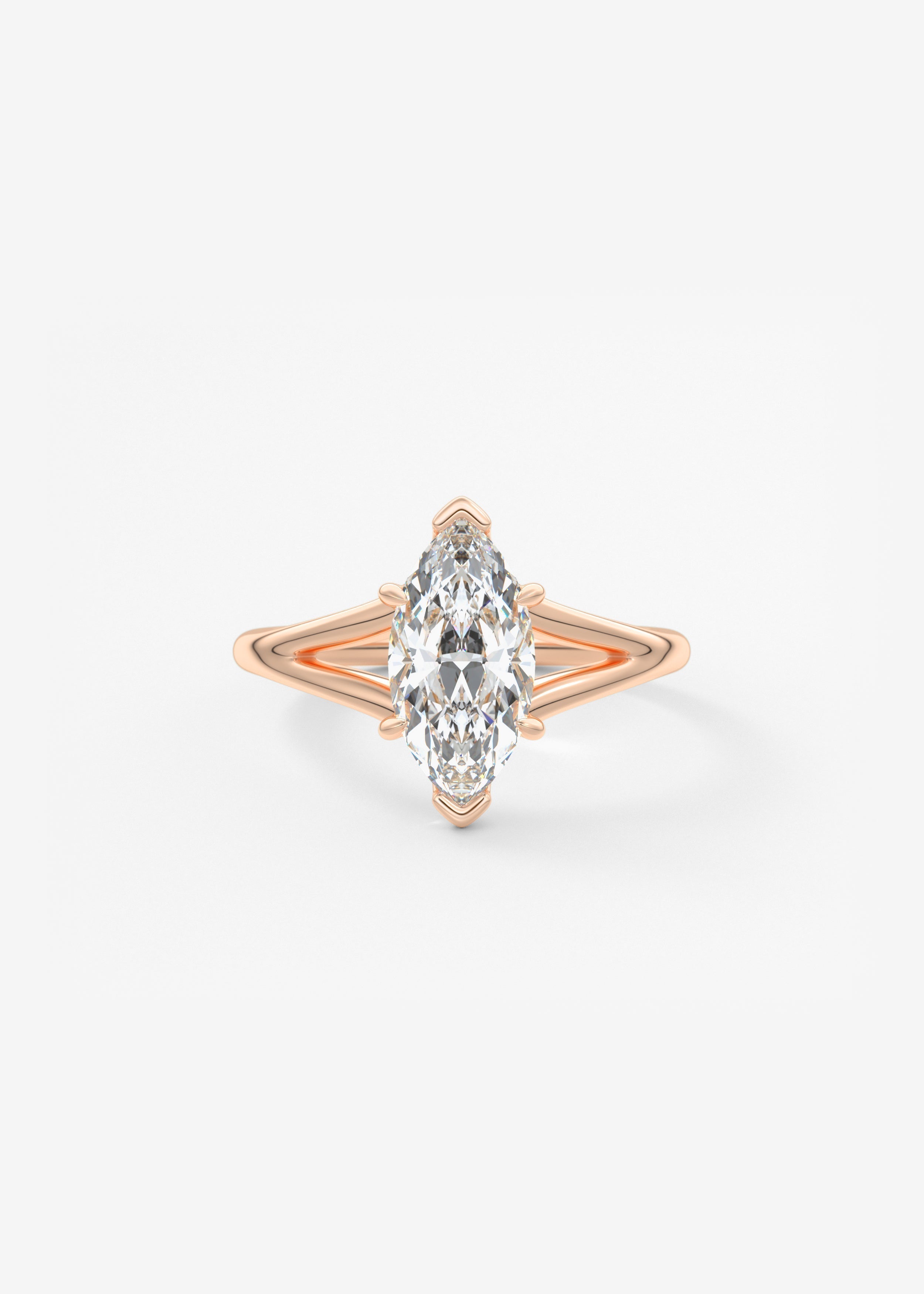 Marquise Split Shank Lab Grown Diamond Engagement Ring