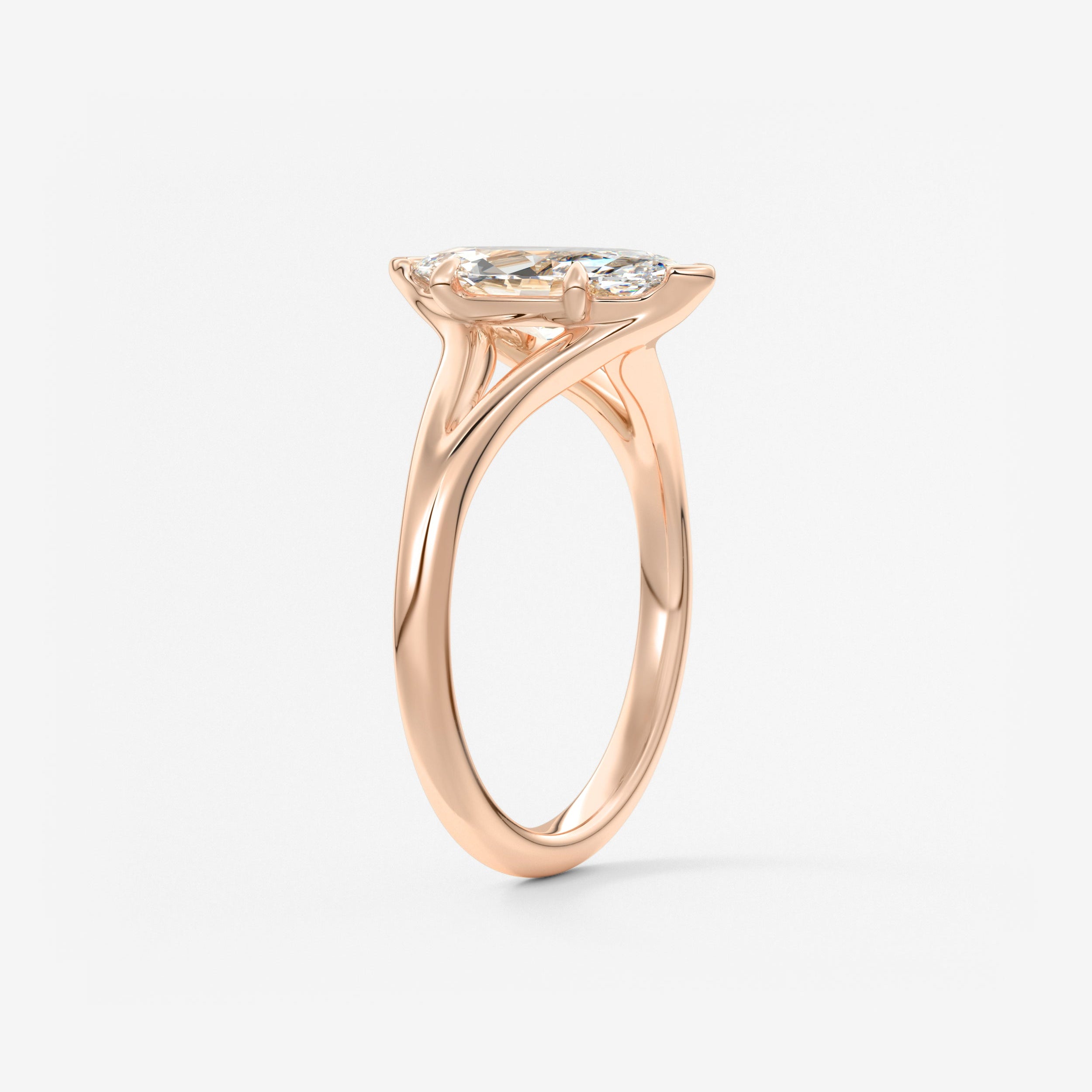 Marquise Split Shank Lab Grown Diamond Engagement Ring