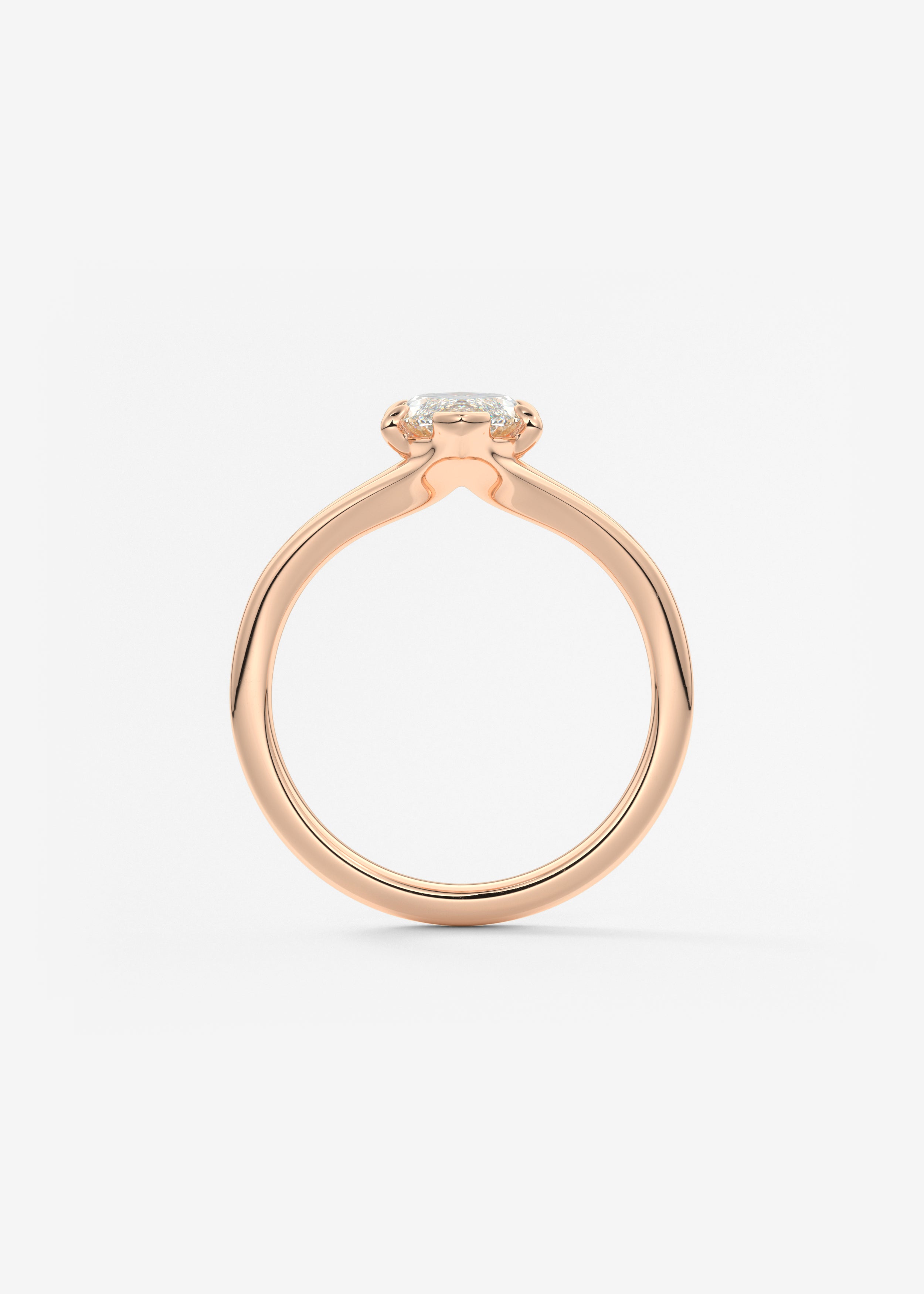 Marquise Split Shank Lab Grown Diamond Engagement Ring