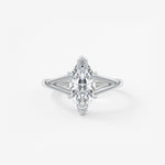 Marquise Split Shank Lab Grown Diamond Engagement Ring