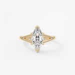 Marquise Split Shank Lab Grown Diamond Engagement Ring