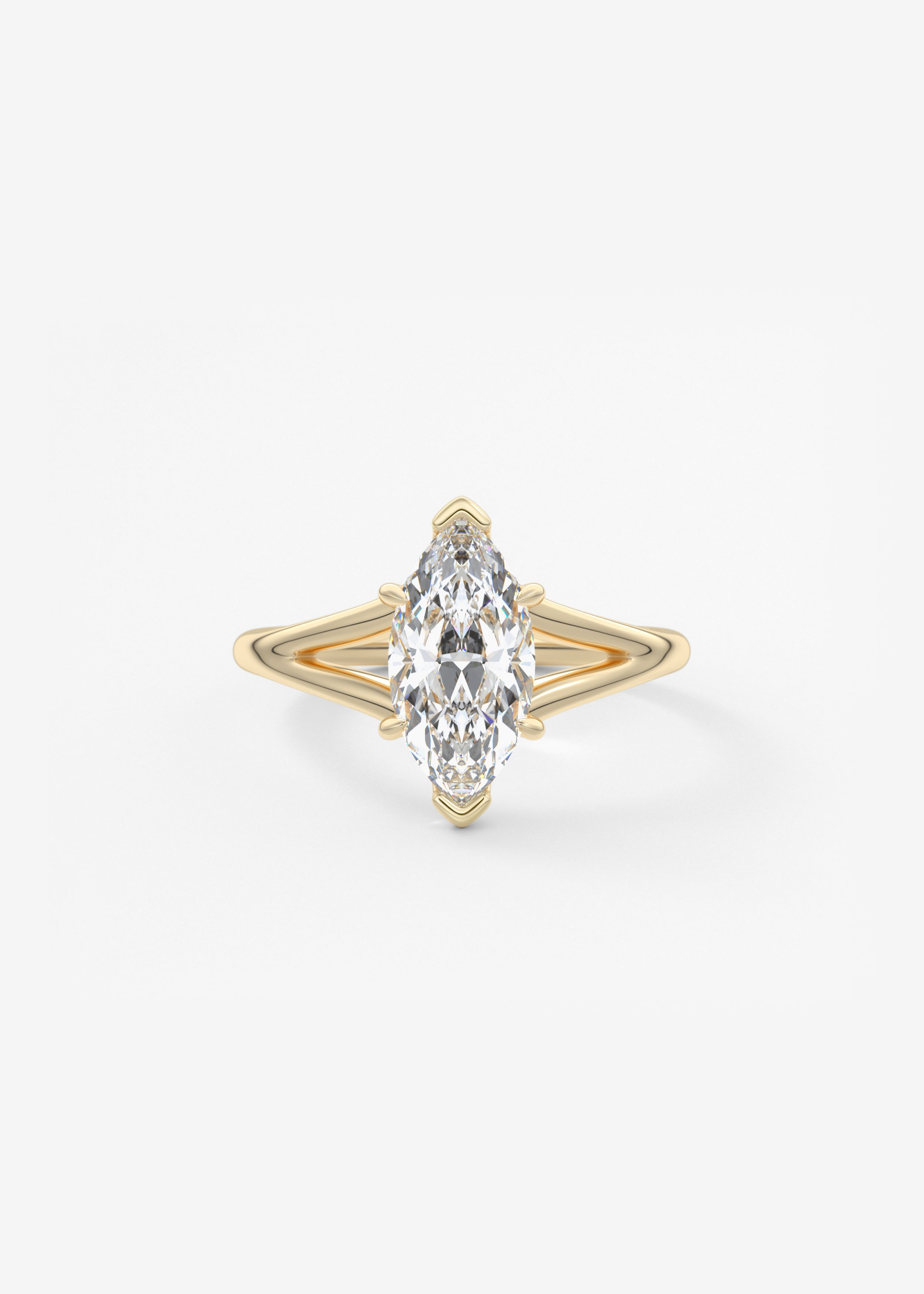 Marquise Split Shank Lab Grown Diamond Engagement Ring