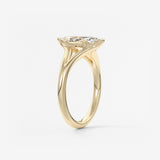 Marquise Split Shank Lab Grown Diamond Engagement Ring