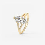 Marquise Split Shank Lab Grown Diamond Engagement Ring