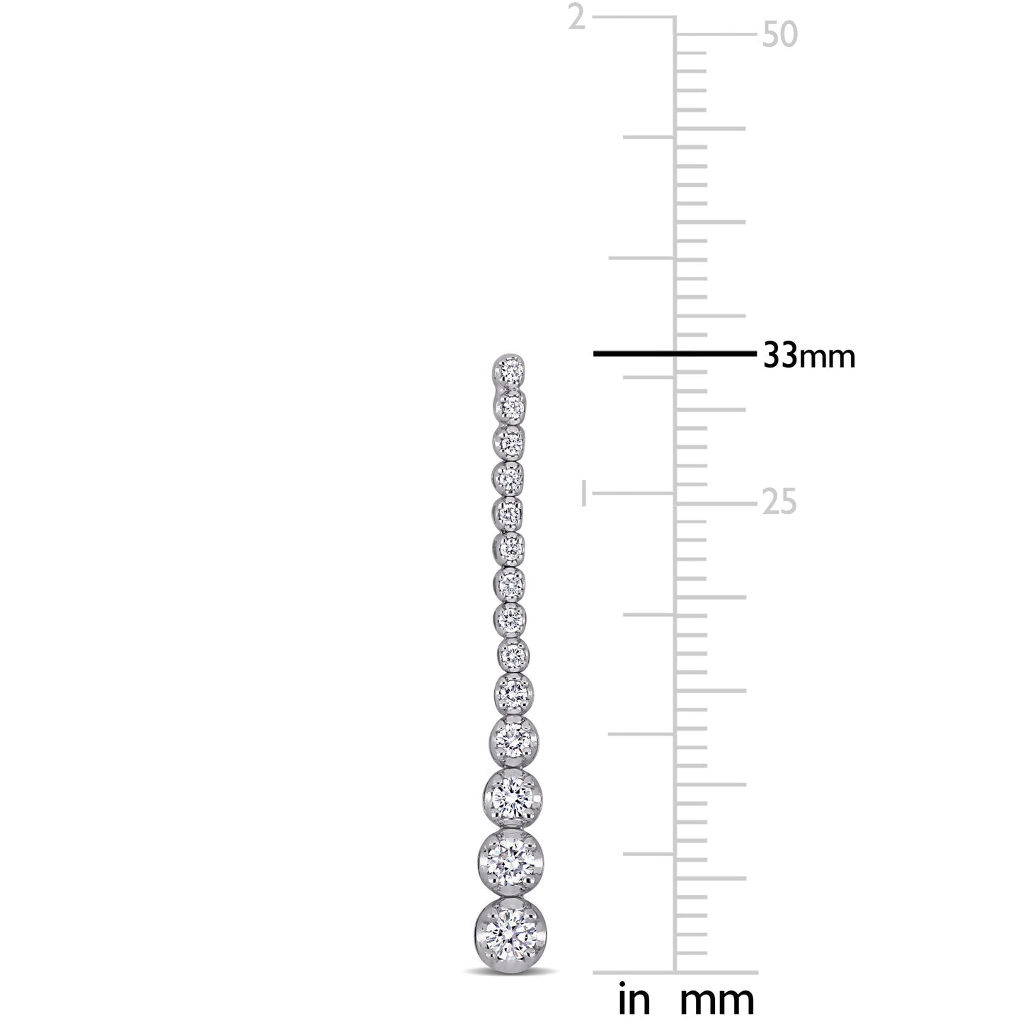 Round Cut Cubic Zirconia in 925 Sterling Silver Earrings 6