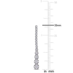 Round Cut Cubic Zirconia in 925 Sterling Silver Earrings 6