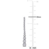 Round Cut Cubic Zirconia in 925 Sterling Silver Earrings 6