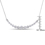 Round Cut Cubic Zirconia in 925 Sterling Silver Necklace 3