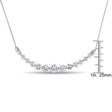 Round Cut Cubic Zirconia in 925 Sterling Silver Necklace 3