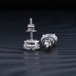 2.0 TCW Oval Cut Moissanite Stud Earrings in Gold 3