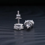 2.0 TCW Oval Cut Moissanite Stud Earrings in Gold 3