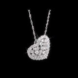 Round Cut Cubic Zirconia in 925 Sterling Silver Necklace 4