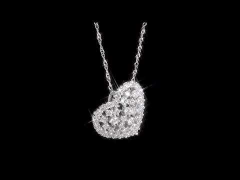Round Cut Cubic Zirconia in 925 Sterling Silver Necklace 4