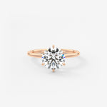 Round Solitaire Lab Grown Diamond Engagement Ring