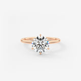 Round Solitaire Lab Grown Diamond Engagement Ring