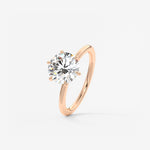 Round Solitaire Lab Grown Diamond Engagement Ring