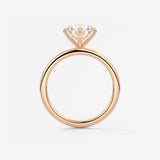 Round Solitaire Lab Grown Diamond Engagement Ring
