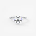 Round Solitaire Lab Grown Diamond Engagement Ring