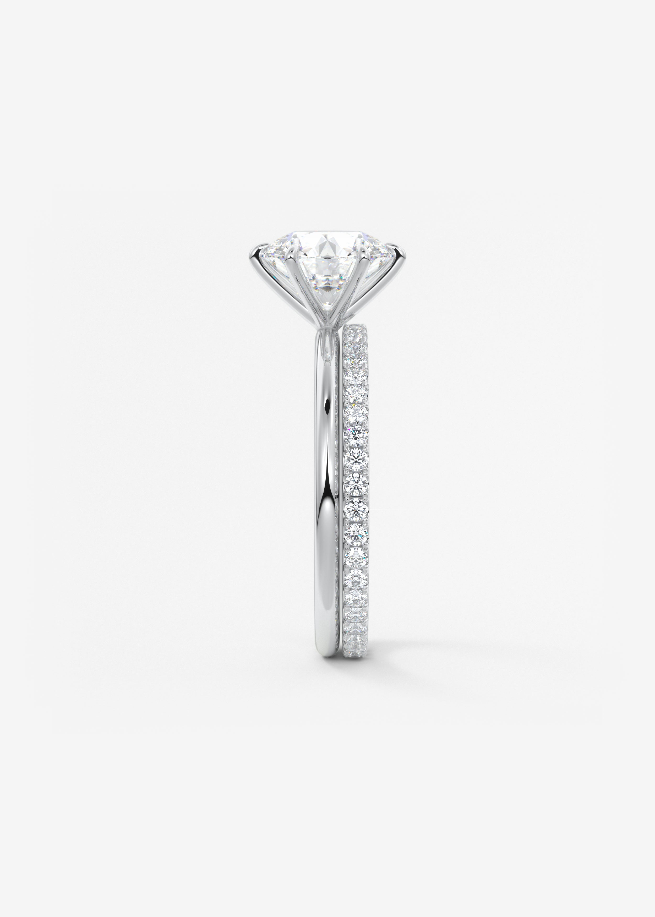 Round Solitaire Lab Grown Diamond Engagement Ring