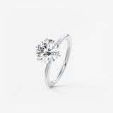 Round Solitaire Lab Grown Diamond Engagement Ring