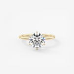 Round Solitaire Lab Grown Diamond Engagement Ring
