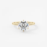 Round Solitaire Lab Grown Diamond Engagement Ring