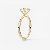 Round Solitaire Lab Grown Diamond Engagement Ring