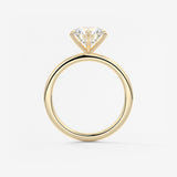 Round Solitaire Lab Grown Diamond Engagement Ring