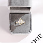 Stunning 1.0 - 2.0 CT Emerald Moissanite Engagement Ring With Cluster Design 10