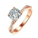 Stunning 1.0 CT Round Moissanite Engagement Ring with Pave Design 9