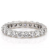 Stunning 2.33 CT Round Moissanite Stones Full Eternity Wedding Bands 3