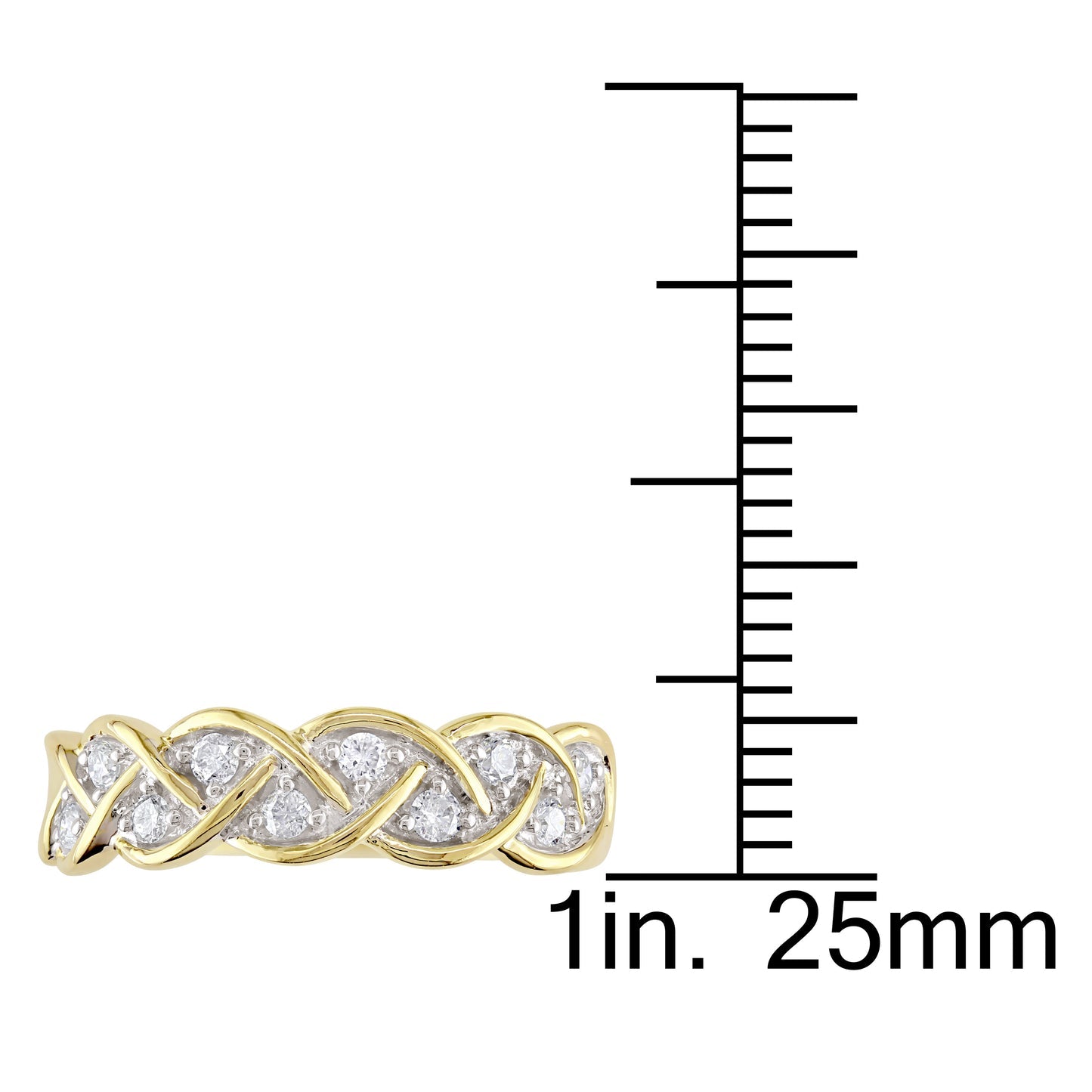 Round Cut Cubic Zirconia in 925 Sterling Silver Wedding Bands 10
