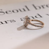 Stunning 1.0 - 2.0 CT Radiant Moissanite Engagement Ring with Pave & Halo Design 10