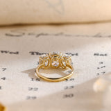 Stunning 3.0 CT Oval Moissanite Engagement Ring with 3 Stones Design 3