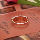 1.0 TCW Baguette & Round Cut Moissanite Bridal Wedding Band 2